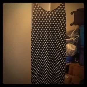Black with white polka dotted dress